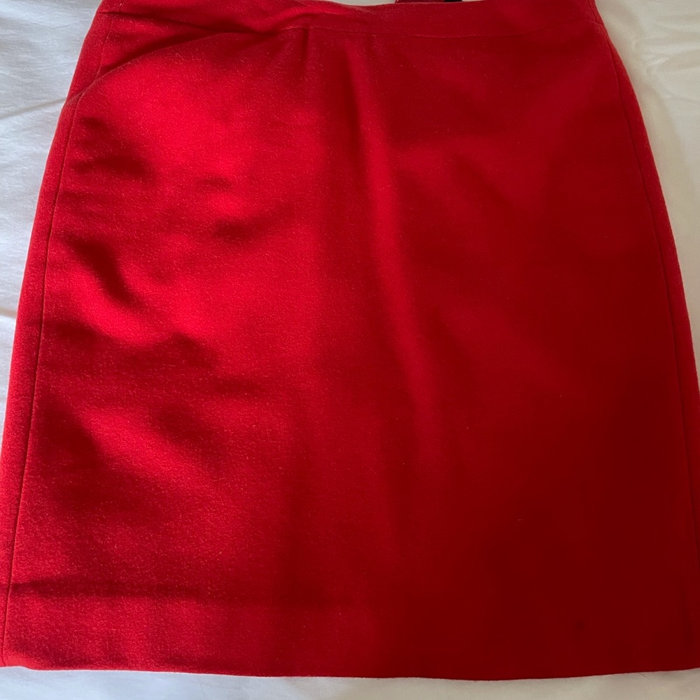 Jcrew The perfect pencil skirt Red wool skirt